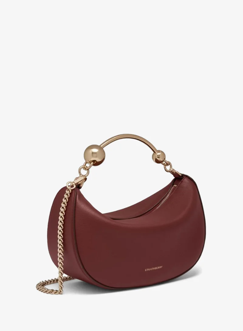 Strathberry  Leather Crescent Moon Top Handle Bag for Women | Best Price UAE